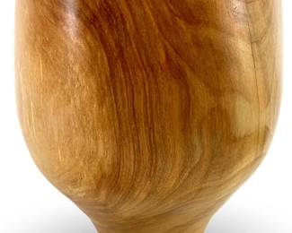 Signed Tom Obourn Birch Wood Turned Bowl
