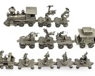 Walt Disney Fine Pewter Hudson & Fort Trains
