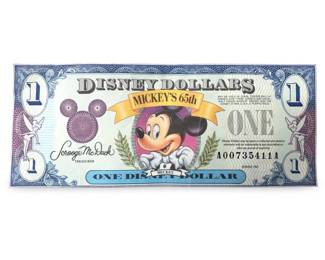 1993 65th Anniversary Disney Dollar
