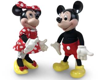 (2) Mickey/Minnie Franklin Mint Heirloom Dolls
