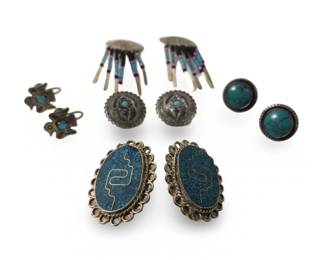 5 Pairs Of Great Silver & Sterling Silver Earrings
