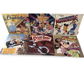 (6pc) Walt Disney Original Vinyl LP Records
