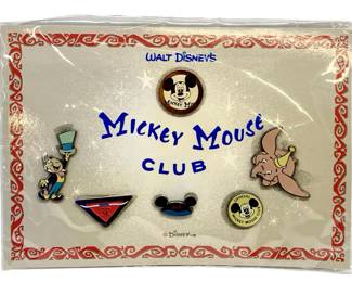 6pc Limited Ed. Walt Disney Mickey Mouse Club Pins
