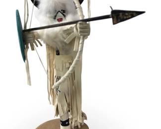 Outstanding Navajo Buffalo Warrior Kachina Doll
