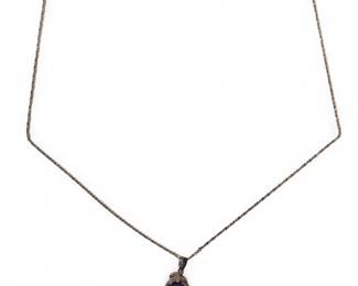 Sterling Semi Precious Stone Dolphin Necklace
