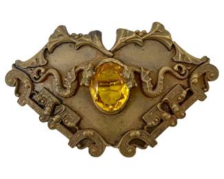 CR Hettel Twin Dragon Brooch
