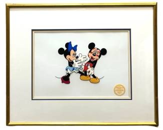 Vintage Minnie & Donald Disney Animation Cel
