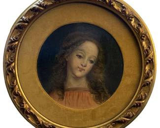 Antique 19th Century Portrait Oil on Panel
