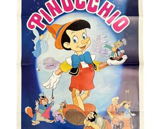 1940 Disney Pinocchio Movie Poster
