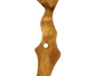Abstract Carved Wooden Sculpture
