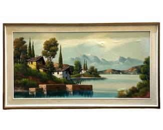 Signed Roos Landscape Oil on Canvas
