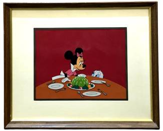 Vintage Minnie & Donald Disney Animation Cel
