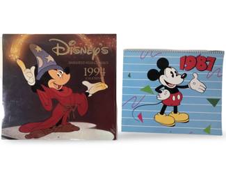 (2) Vintage Disney Mickey Mouse Calendars

