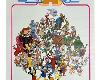 1980s Walt Disney Productions Character Poster
