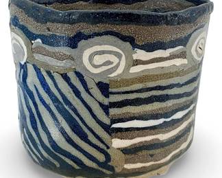 Modern Hand Coiled Studio Pottery Vase
