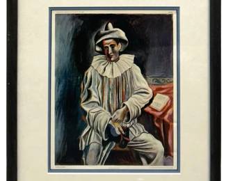 Vintage Pablo Picasso “Pierrot" Print
