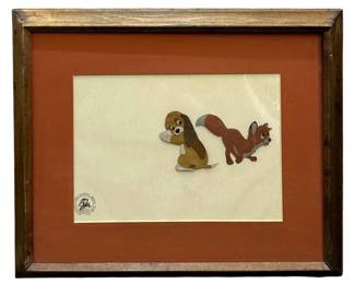 Signed Hand-Painted Fox & The Hound Cel
