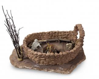 Clay Stone Folk Art Nativity Scene Set
