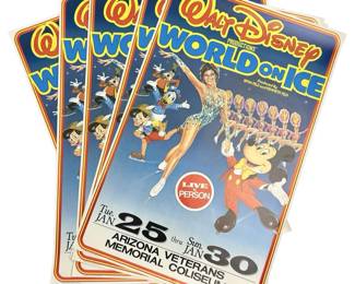7pc. 1982 Walt Disney World on Ice Poster Ads
