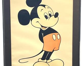 Vintage Walt Disney Productions Mickey Lithograph
