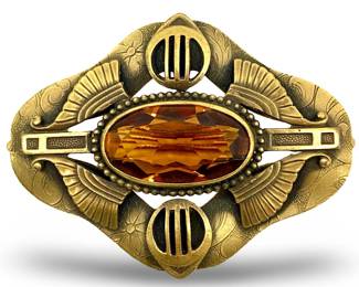 Antique Art Deco Egyptian Brooch
