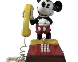 1976 Mickey Mouse Telephone W/Original Box
