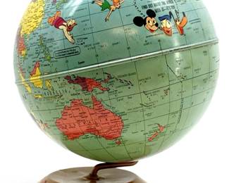 Vintage Walt Disney Rand McNally World Globe
