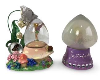 (2) Disney Tinker Bell Musical Snowglobes
