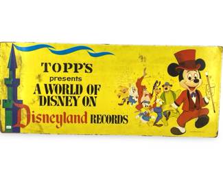 1971 Topp’s A World of Disney Record Stand Display
