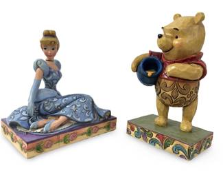 (2pc) Jim Shore Disney Traditions Cinderella/Pooh
