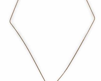 14K Yellow Gold.05 Ct Diamond/Ruby Necklace
