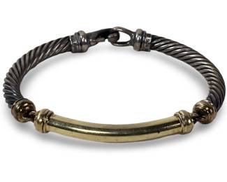 David Yurman 14K Yellow Gold Sterling Bracelet

