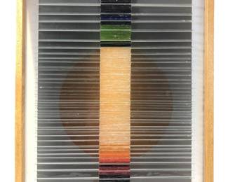 Joan Gates Modern Art Glass Wall Sculpture
