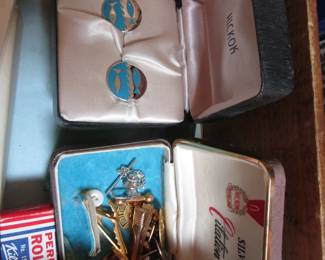 Cuff links, tie bars and more