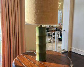 Pair of green lamps 
