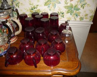 RUBY glassware 