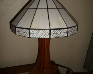 lamp , wood base