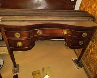 Mahogany serpentine front vanity 