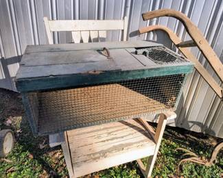 Homemade animal carrier - made from local Mill 