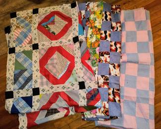 Assorted quilt tops 