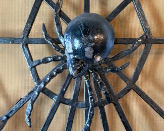 Huge Iron Spider on Door