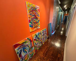 Modern Art BoomBox inscription on backs