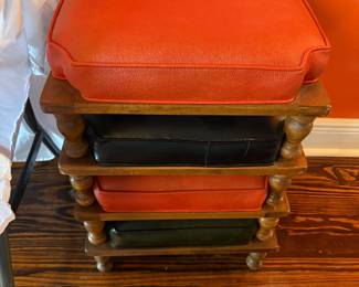 Vintage stackable footstools