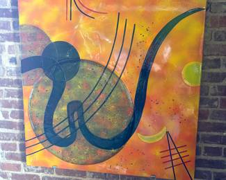 Large Art Glass Wall Hanging 