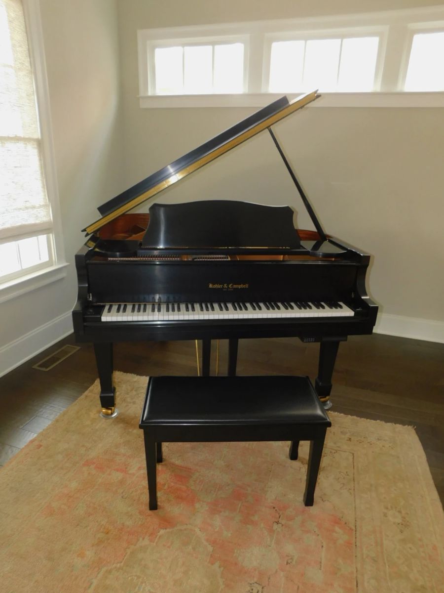 Koehler Campbell Ebony Satin Baby Grand Player Piano 2 Years Old