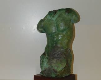 Gary Weisman Sculpture "Torso" 1886 With Wood Base