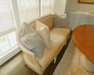 Leather Louis XV Style Sofa