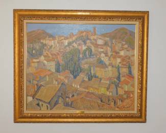 Jacques Martin-Ferrieres Title Cuneca - Signed In Lower Right Oil On Canvas