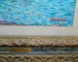 David Burliuk Oil Painting Signature