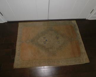 Antique Oushak Hand Knotted Rug From The Village Of Oushak In Turkey 3'6" x 5'